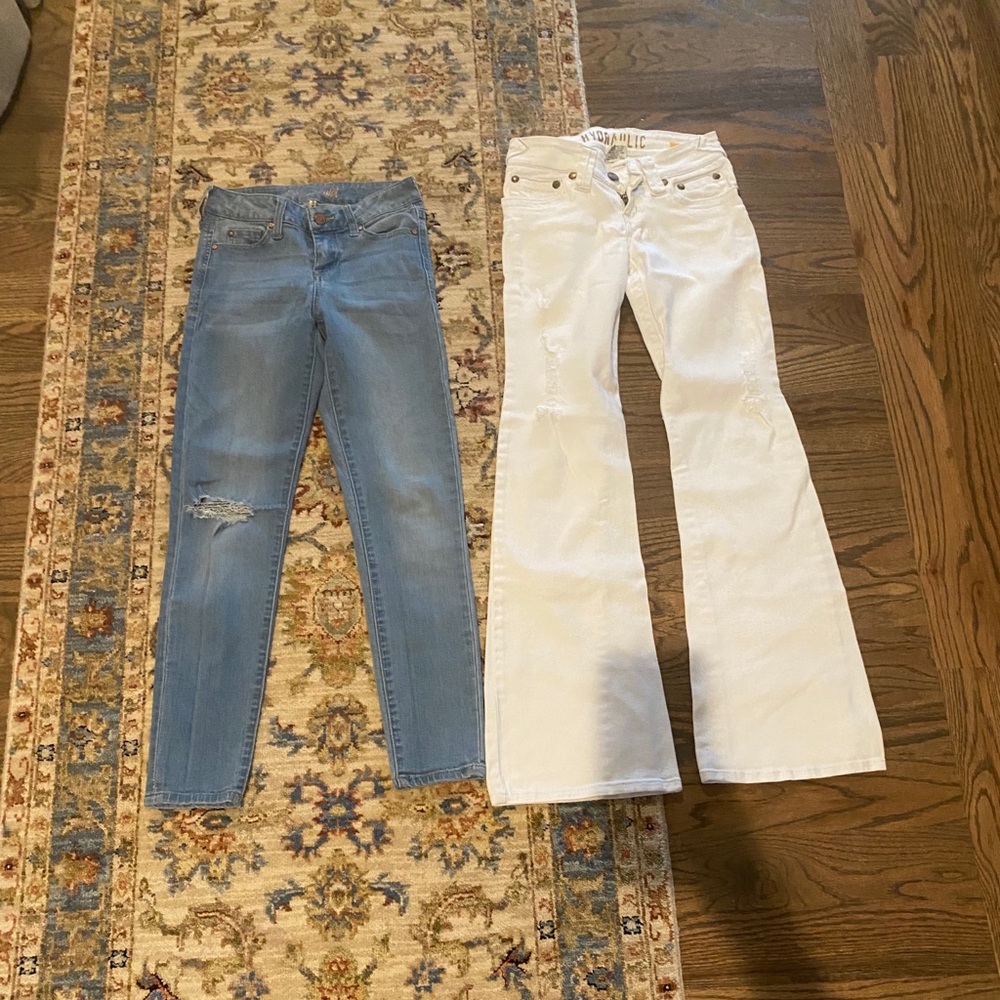 Two pair of jeans. Size 1. Like brand new!